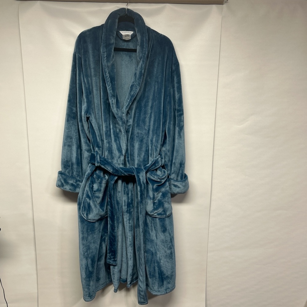 The Company Store Cozy Blue Bathrobe